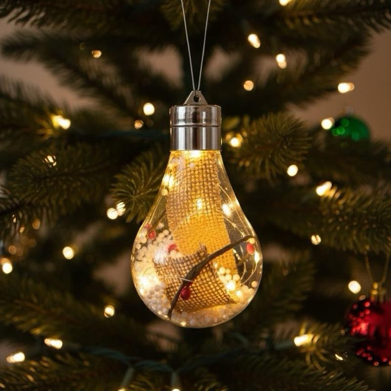 Christmas Tree Led Snow Globe-Inspired LED Christmas Bulb – Decorative Light Version 5