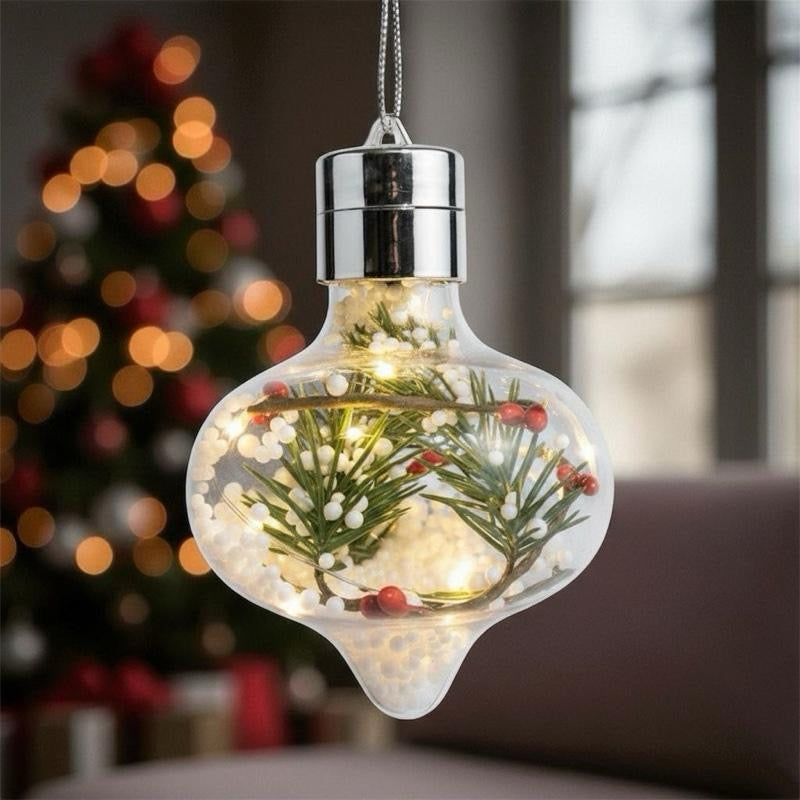 Christmas Tree Led Snow Globe-Inspired LED Christmas Bulb – Decorative Light Version 4